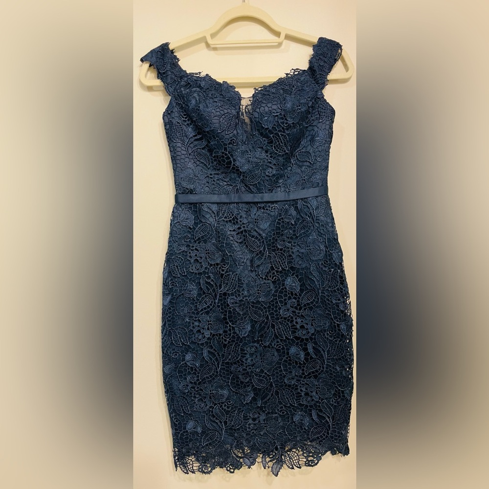 JJs House Navy Lace Midi Dress